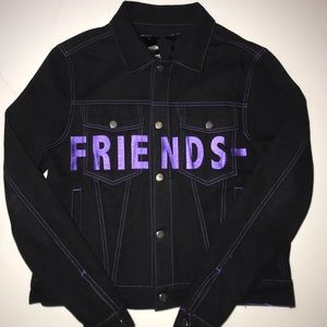 Vlone Black Denim Jacket Purple Size Large